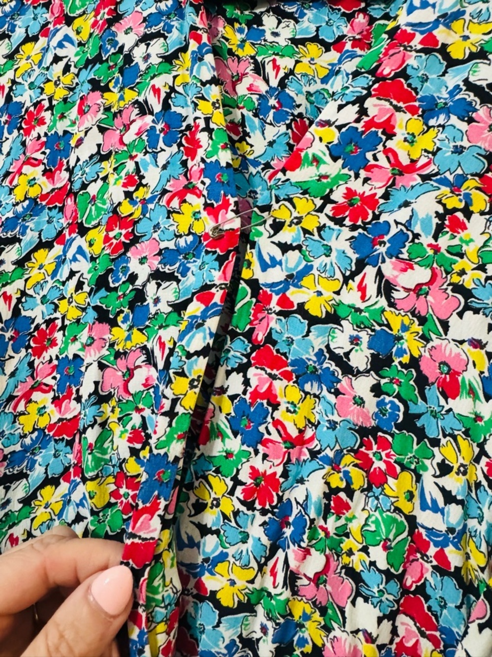 Vintage Jackie Bernard for EKLEKTIC Floral Wrap Dress Size 12 Retro - Picture 8 of 8
